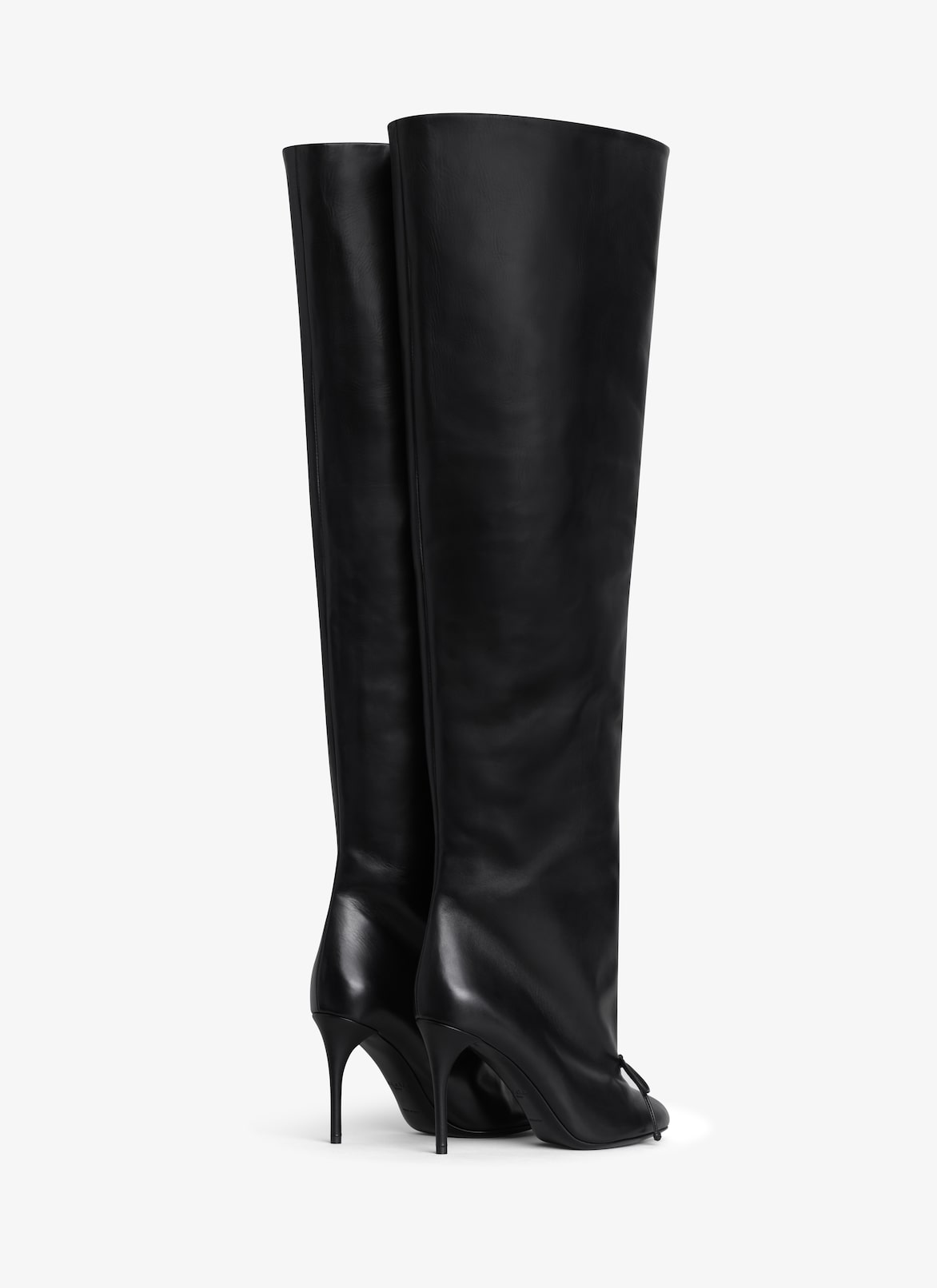 DECOLLETE OVER-THE-KNEE BOOTS IN CALFSKIN ALAÏA BLACK DECOLLETE OVER-THE-KNEE BOOTS IN CALFSKIN